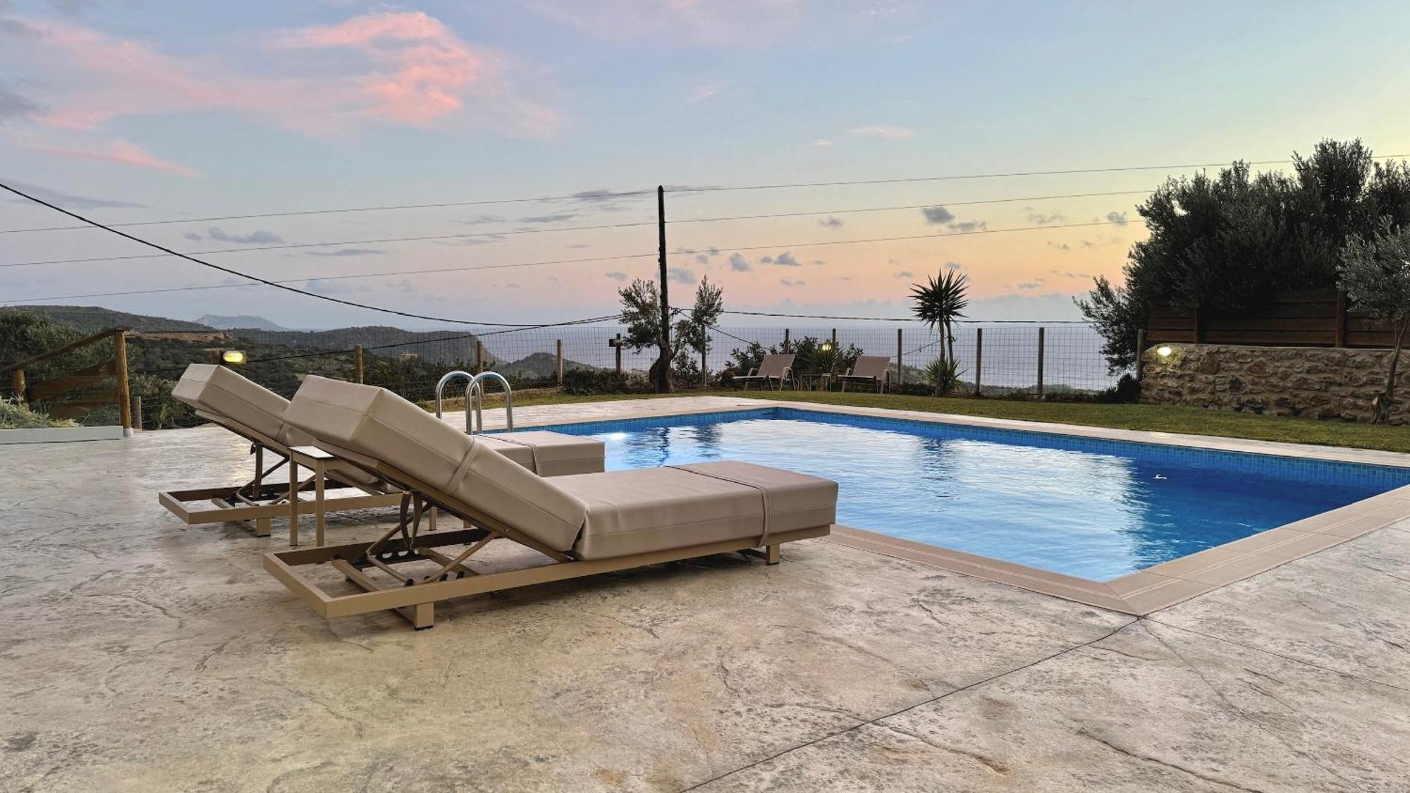 Villa Michael Triopetra Private Villa, Private Swimming Pool, Garden, Panoramic Sunset Exteriér fotografie