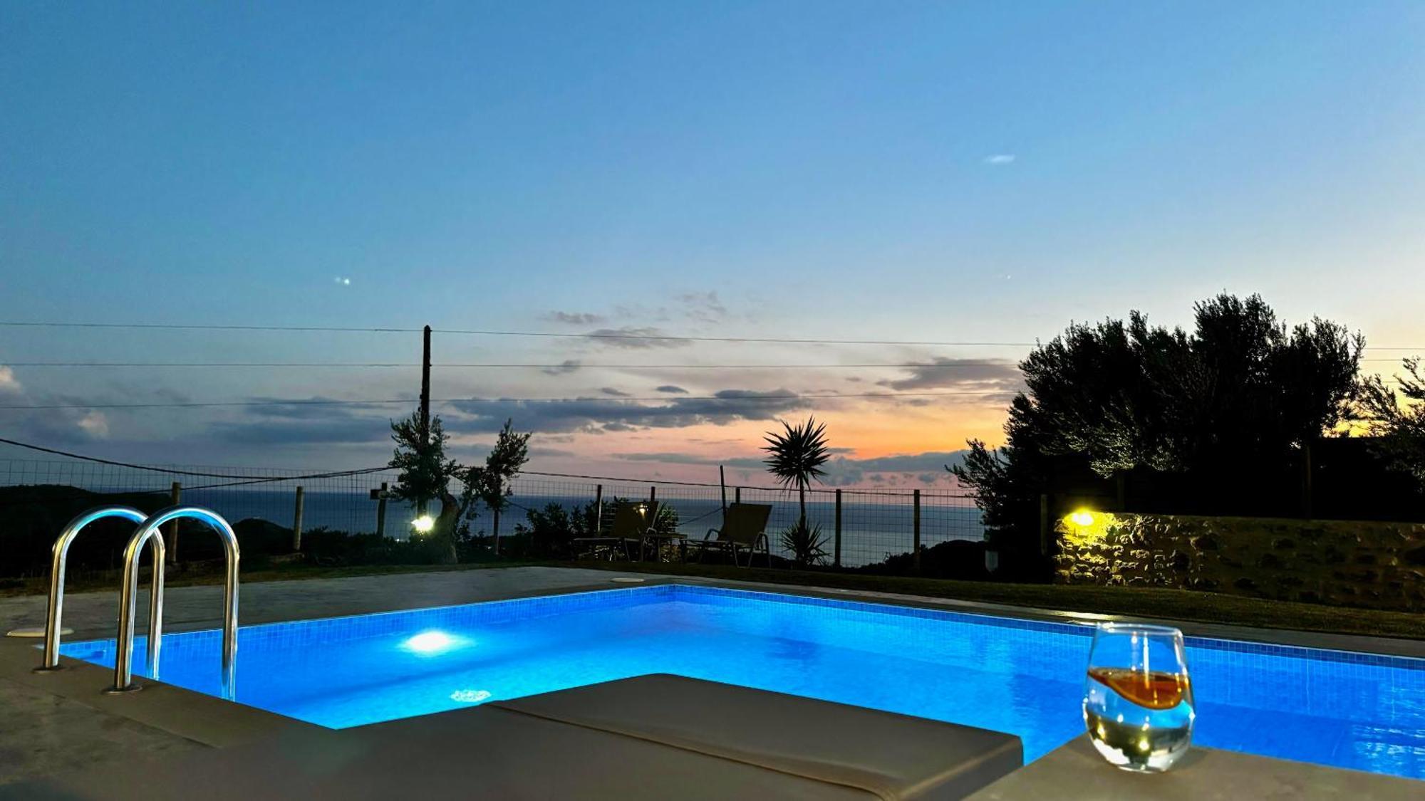 Villa Michael Triopetra Private Villa, Private Swimming Pool, Garden, Panoramic Sunset Exteriér fotografie