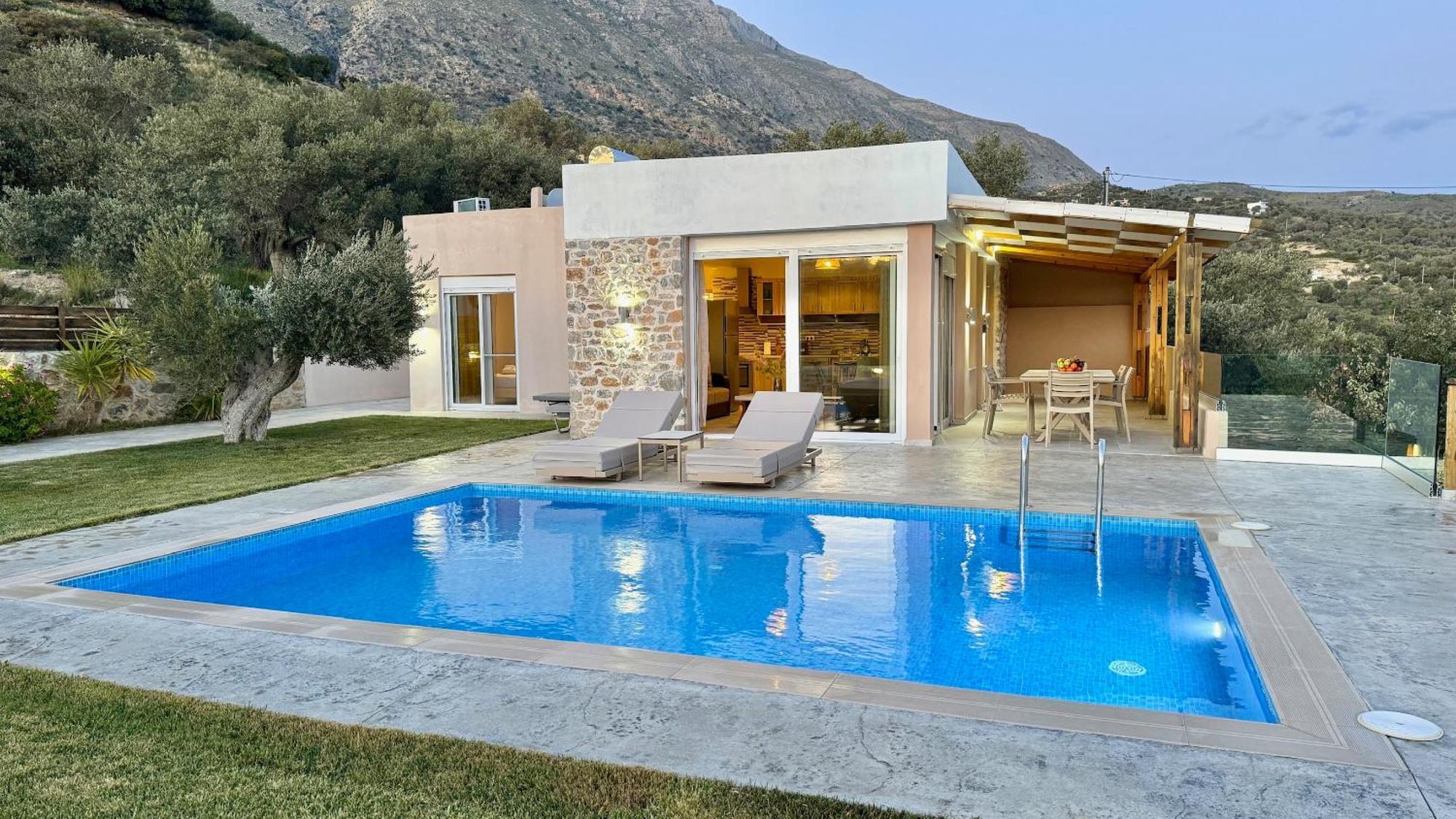 Villa Michael Triopetra Private Villa, Private Swimming Pool, Garden, Panoramic Sunset Exteriér fotografie